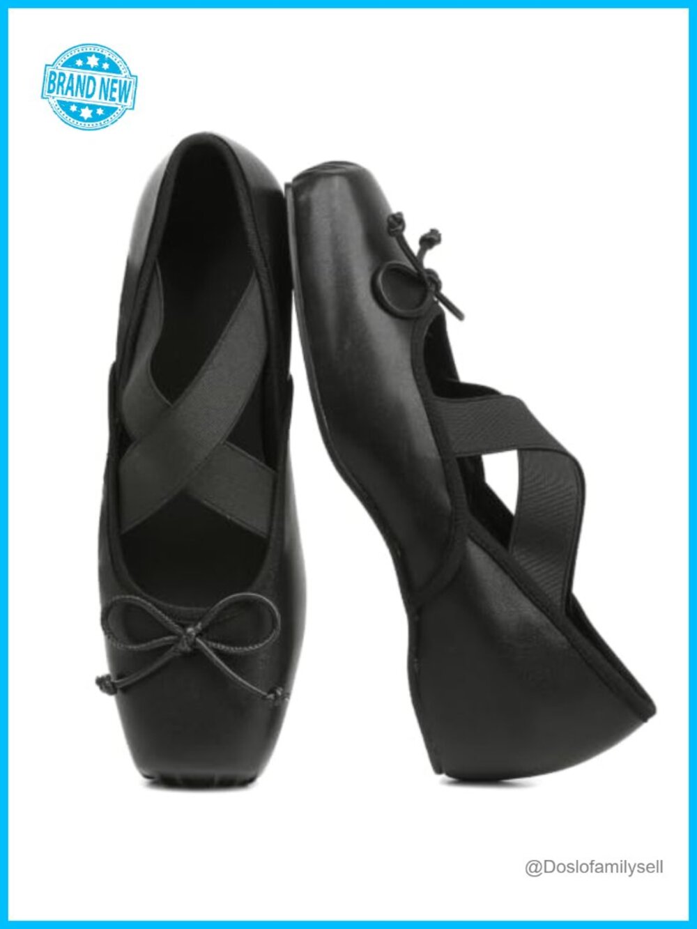 Womens Ballet Flats Square Toe Bow Mary Jane Hidden Wedge Shoes